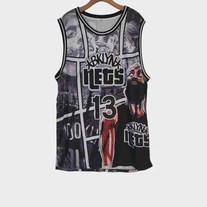 Brooklyn Nets James Harden Jersey Custom Graphic Print Sewn Numbers Mens 3XL